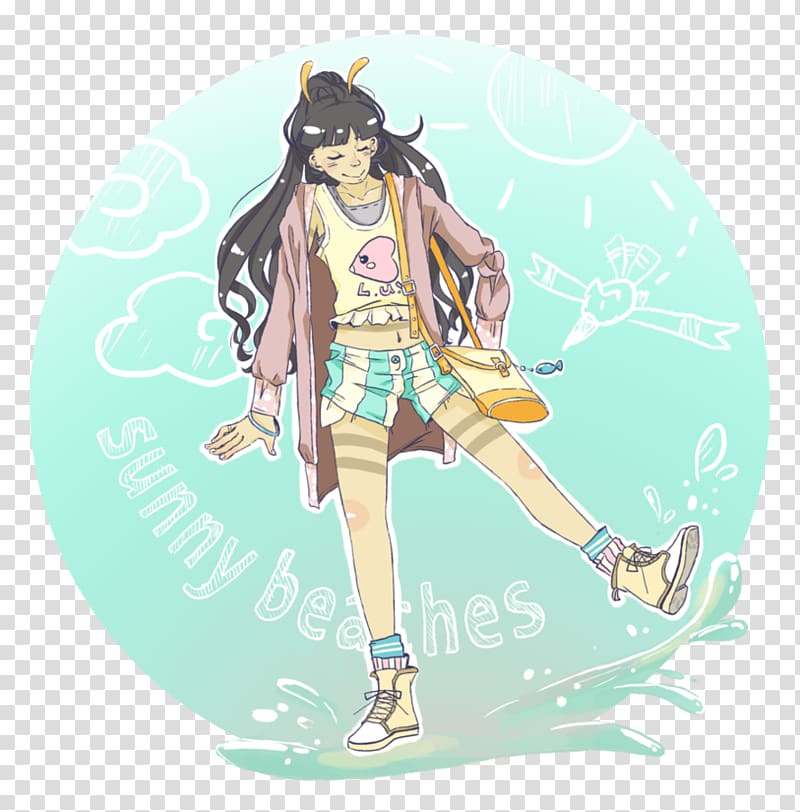 Fashion illustration Costume Designer Fashion design, sunny beaches transparent background PNG clipart