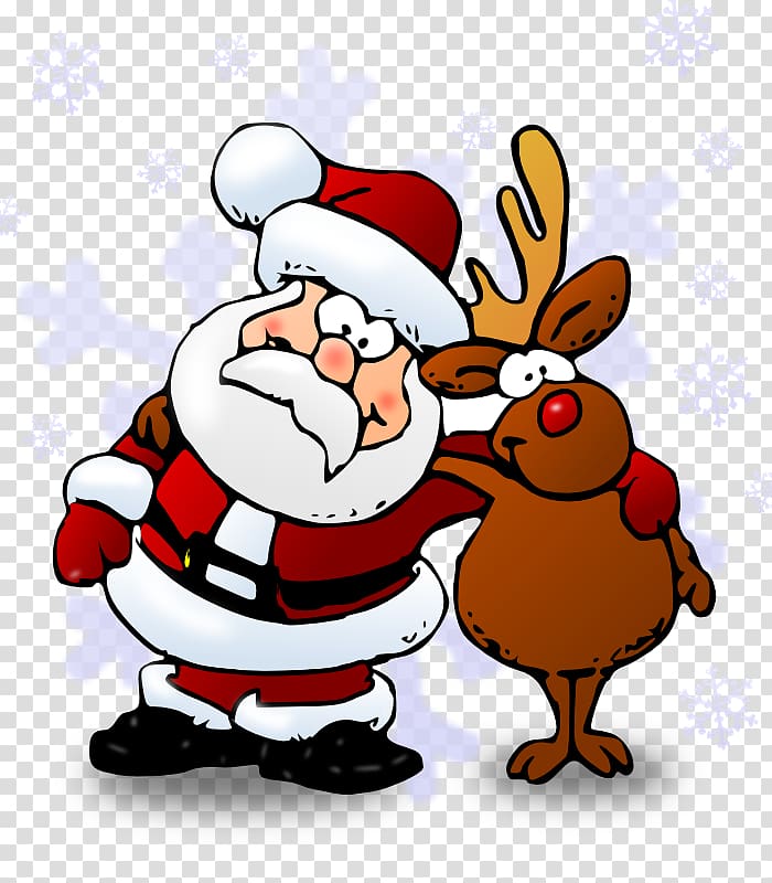 Rudolph Santa Claus Reindeer North Pole , Santa And Rudolph transparent background PNG clipart