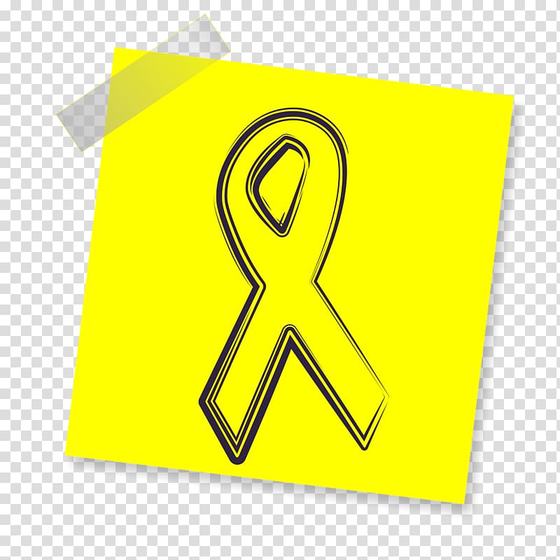 Yellow ribbon MV Sewol Symbol, Post-it note transparent background PNG clipart