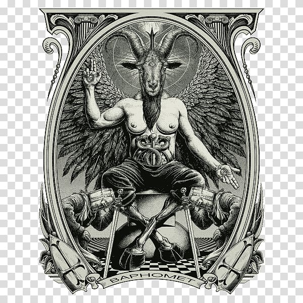 Baphomet Church of Satan Satanism Knights Templar Demon, sigil of baphomet transparent background PNG clipart