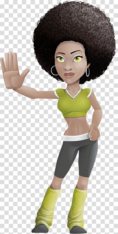 Bodybuilding Cartoon Weight training Fitness Centre, Curly hair woman transparent background PNG clipart