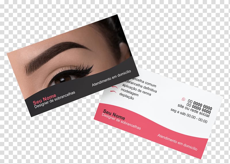 Business Cards Eyebrow Visiting card, design transparent background PNG clipart