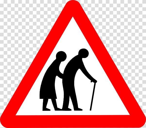 Road signs in Singapore Traffic sign Warning sign, Elderly People transparent background PNG clipart