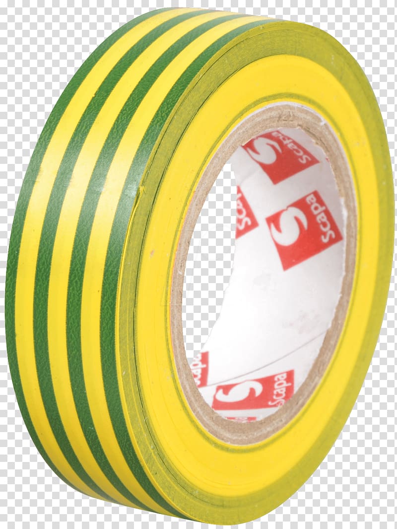 Yellow Electrical tape Green VDE e.V. Gaffer, yellow tape measure transparent background PNG clipart