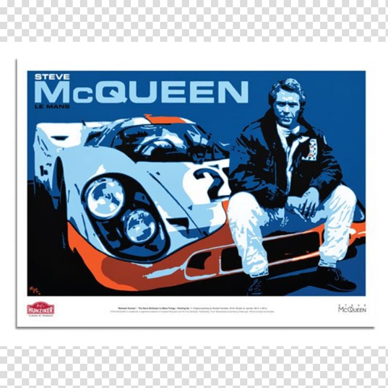 Hollywood Actor 1970 24 Hours of Le Mans Film Poster, steve mcQueen transparent background PNG clipart