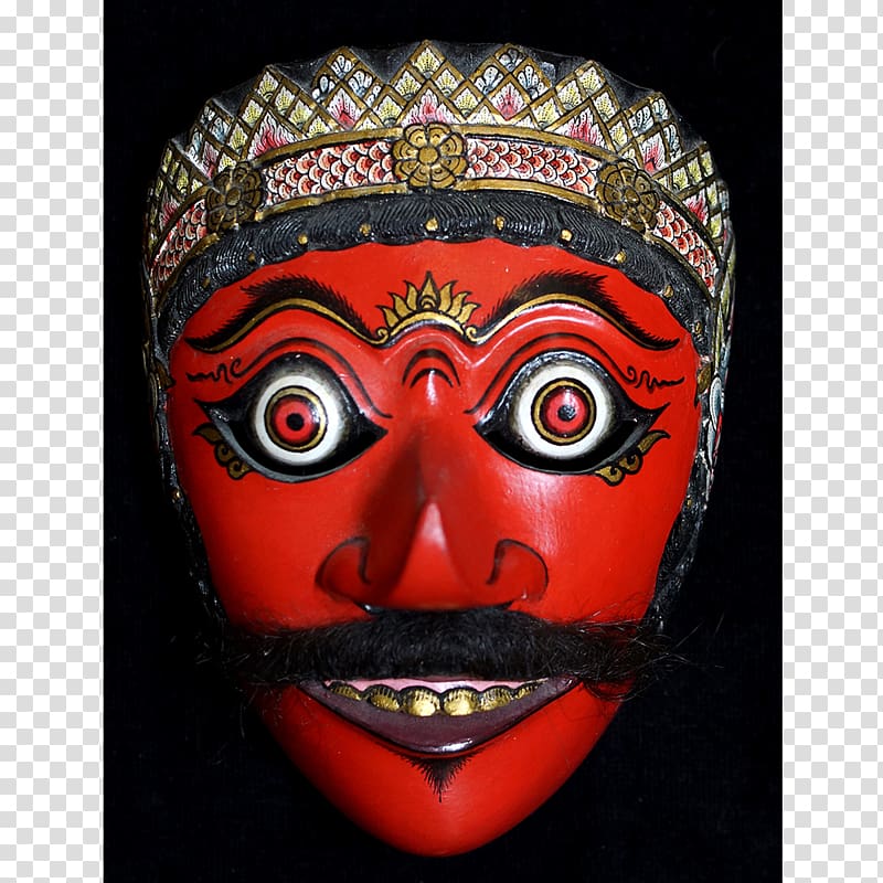 Mask Second Javanese War of Succession Topeng Klana Sewandana, mask transparent background PNG clipart