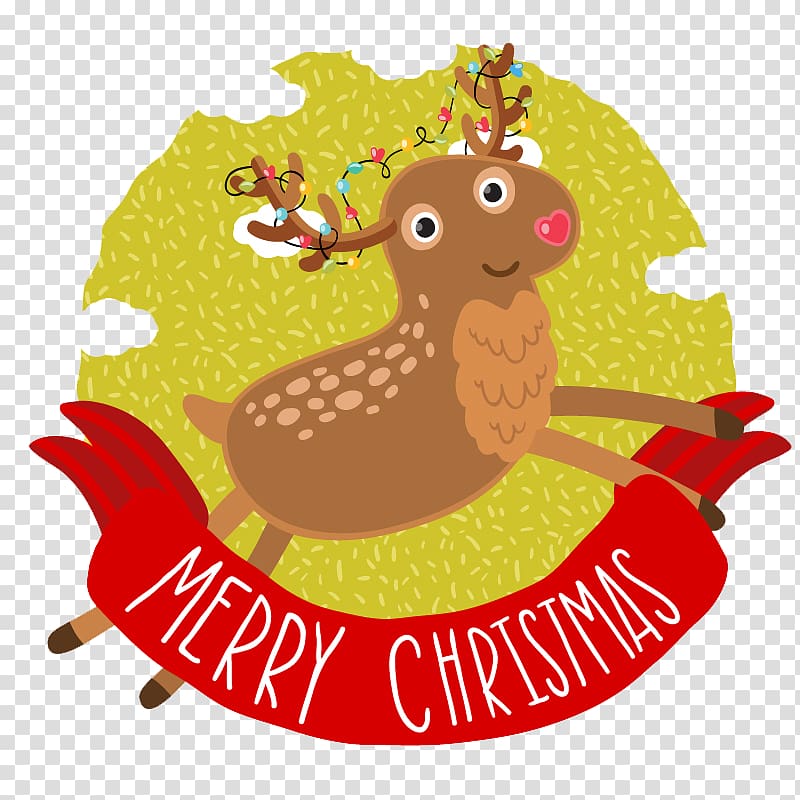 Rudolph Reindeer Christmas, Reindeer Christmas lights icon transparent background PNG clipart