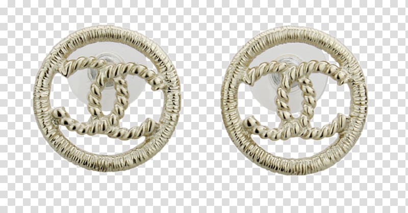 Chanel Earring Necklace Luxury goods Silver, Chanel A96082 transparent background PNG clipart
