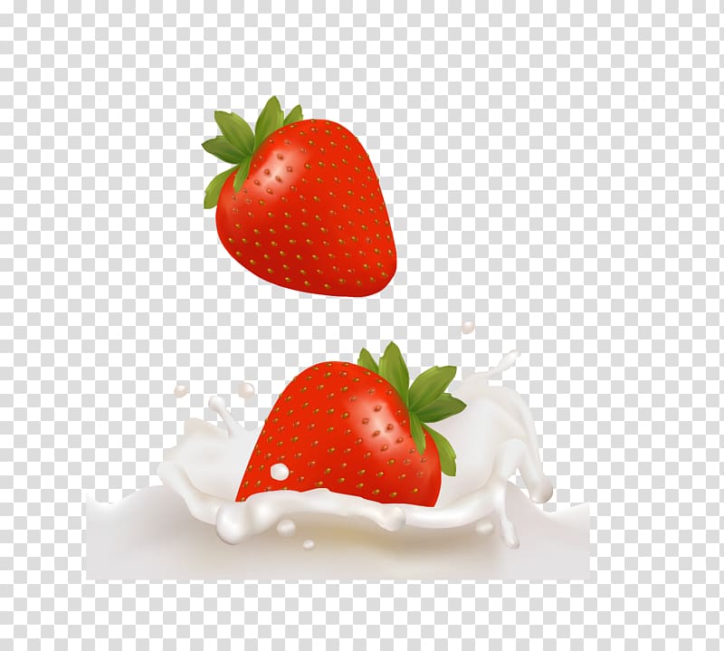 Ice cream Juice Milk Strawberry, Strawberry Milk transparent background PNG clipart