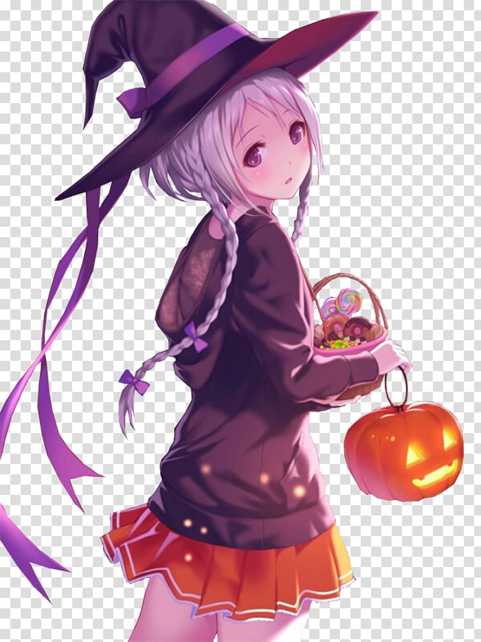 Anime Halloween Mangaka Trick-or-treating, trick or treat transparent background PNG clipart