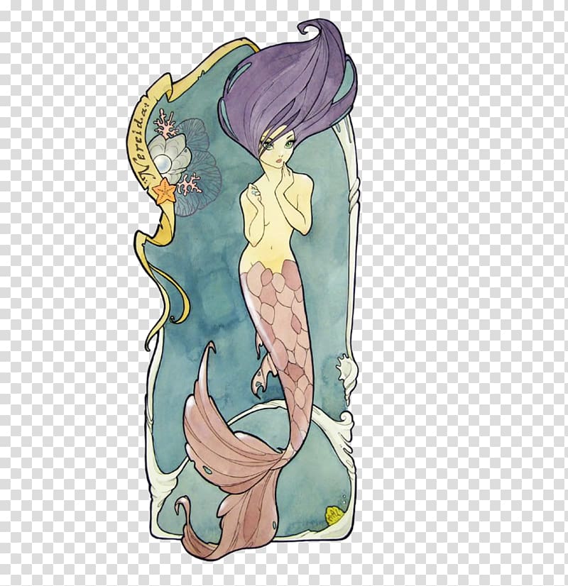 The Little Mermaid Ariel Fairy Merman, Sleeping Mermaid transparent background PNG clipart