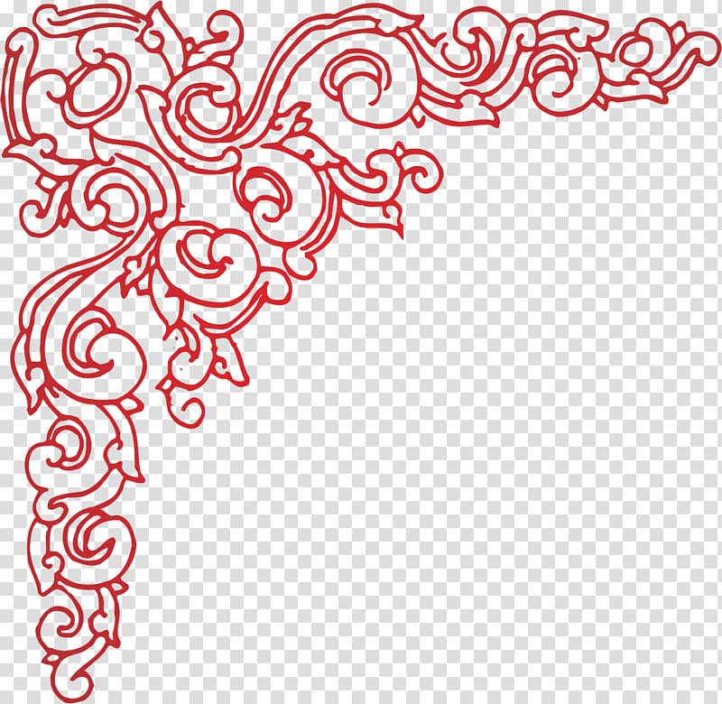 Angle Motif, Angle lace pattern corner transparent background PNG clipart