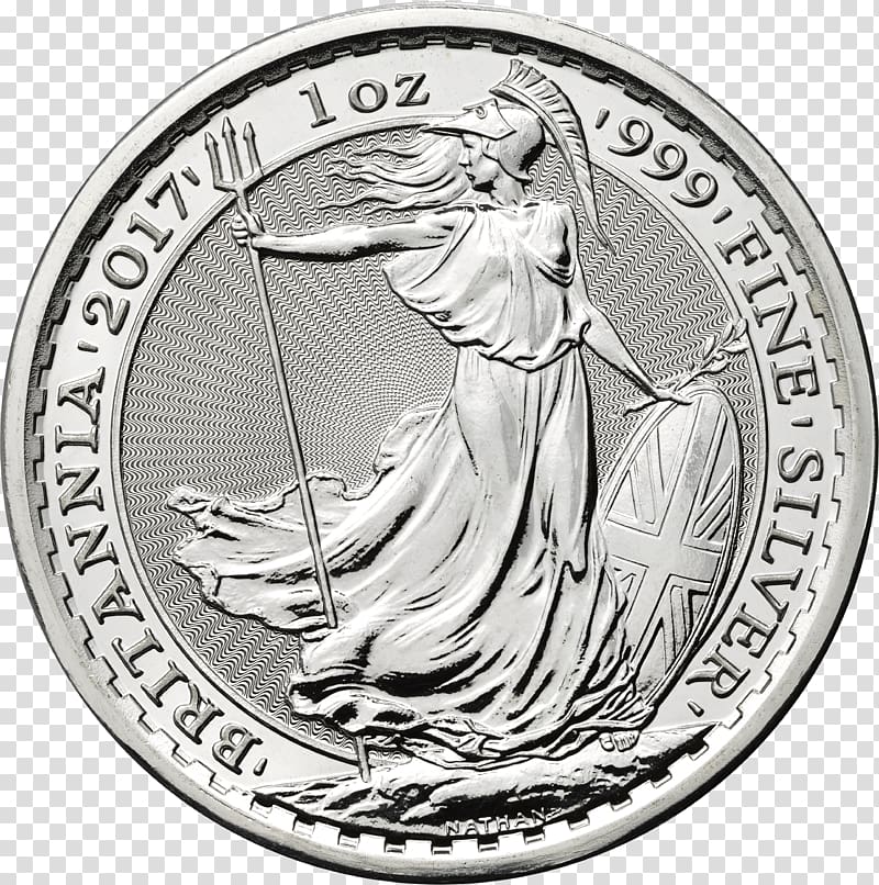Royal Mint Britannia Bullion coin Silver coin, Coin transparent background PNG clipart