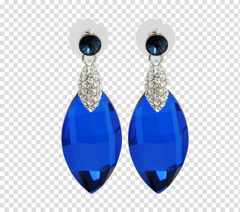 Earring Sapphire Gemstone Diamond, Gemstone earrings design transparent background PNG clipart