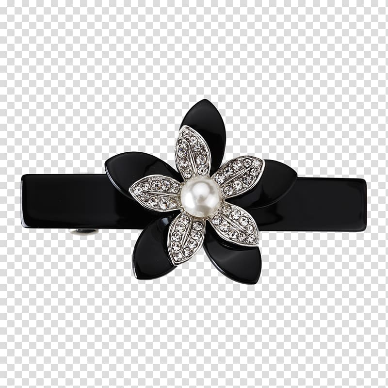 Amazon.com Barrette Hairpin Bobby pin, Diamond flower hairpin transparent background PNG clipart