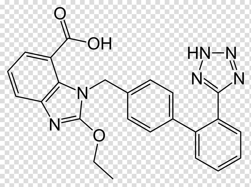 Candesartan Angiotensin II receptor blocker Valsartan Pharmaceutical drug Structure, Candesartan transparent background PNG clipart