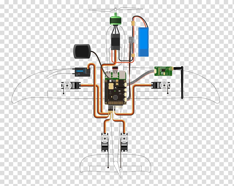 Airplane ArduPilot Wiring diagram Raspberry Pi PX4 autopilot, airplane transparent background PNG clipart