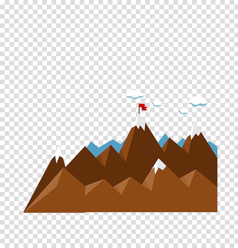 brown mountains , Cartoon Icon, Mountain Mountain transparent background PNG clipart