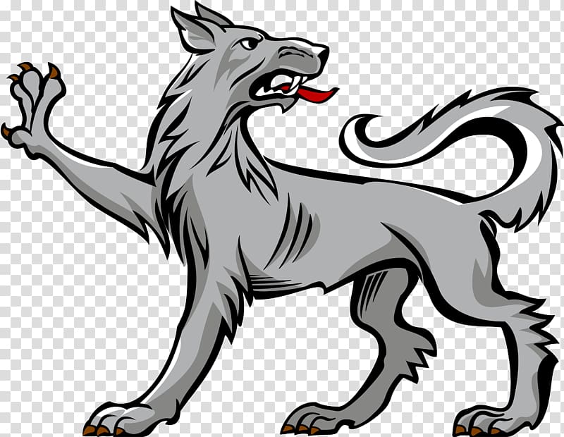 Gray wolf Wolves in heraldry Coat of arms Crest, a fox coat transparent background PNG clipart