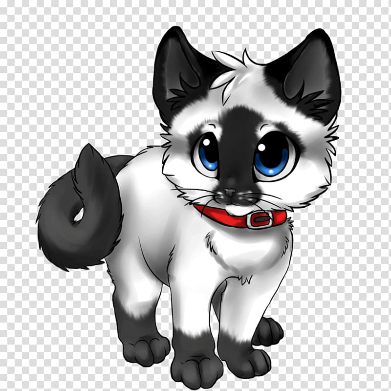 Siamese cat Kitten Anime Drawing Animation, kitten transparent background PNG clipart
