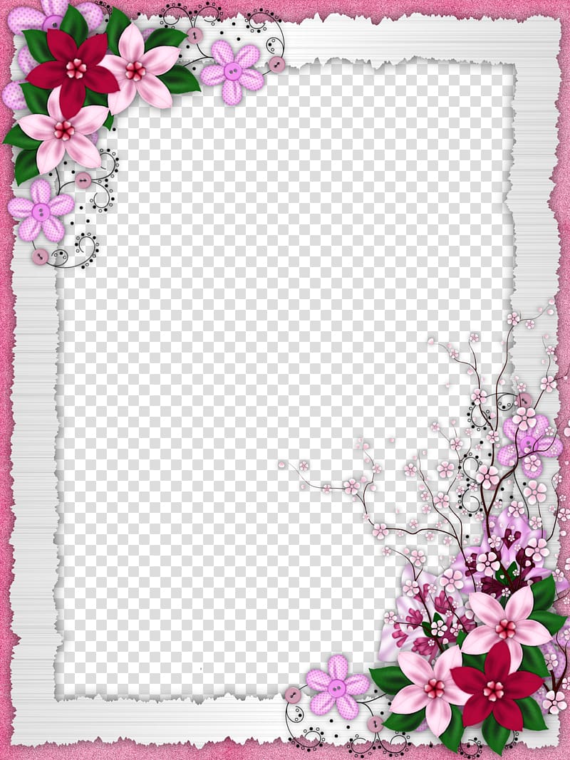 floral border design transparent background PNG clipart