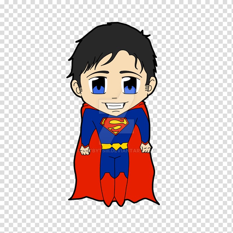 Superman Clark Kent Superhero Chibi Drawing, superman transparent background PNG clipart