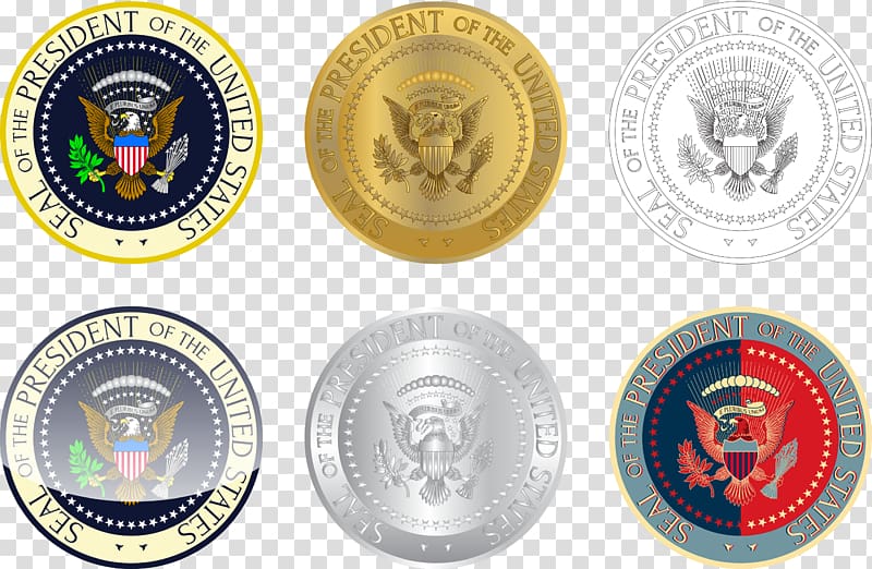 Seal of the President of the United States Coin Logo, coins transparent background PNG clipart