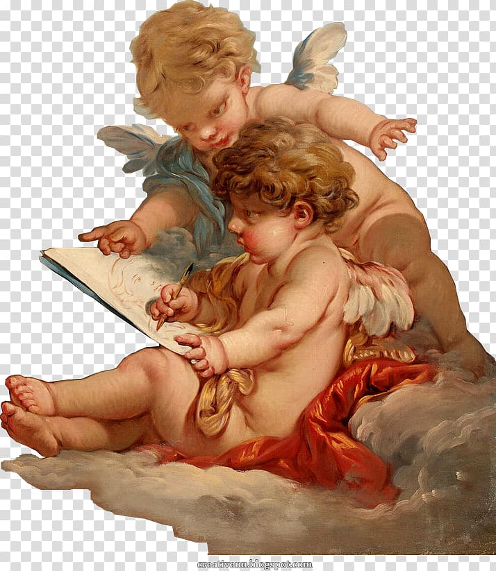 Cupids. Allegory of Painting Hermitage Museum The Art of Painting Landscape near Beauvais, painting transparent background PNG clipart