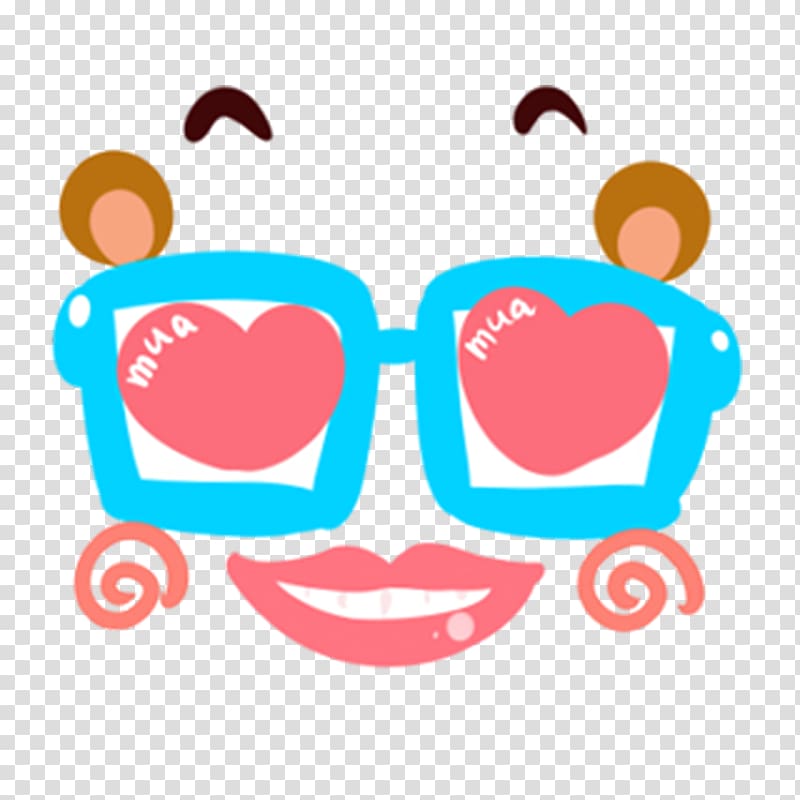 Sticker , Funny Glasses transparent background PNG clipart