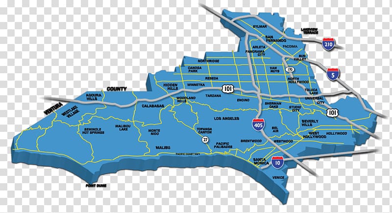 Los Angeles San Fernando Valley Seminole County Florida Map