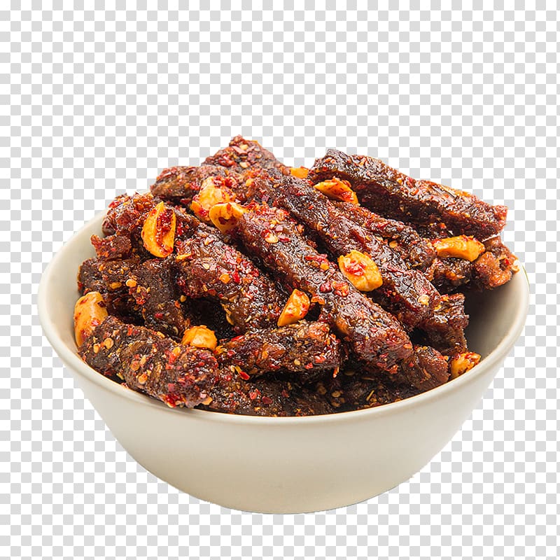 Sichuan Jerky Cecina Bakkwa Red cooking, Peanut beef jerky transparent background PNG clipart