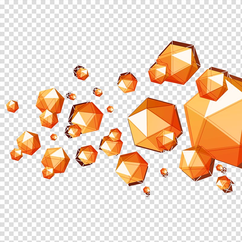 orange geometric decoration pattern transparent background PNG clipart