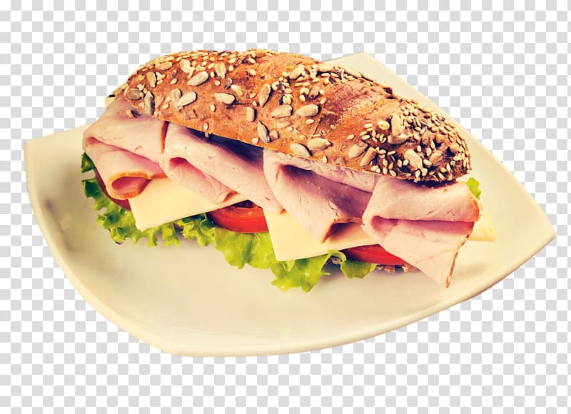 Ham and cheese sandwich Ham sandwich Panini Club sandwich, Tray of ham slices of bread transparent background PNG clipart