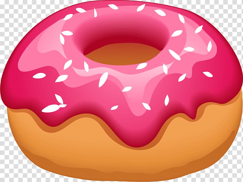 Doughnut Fast food Hamburger Dunkin Donuts, Hand painted yellow donut transparent background PNG clipart
