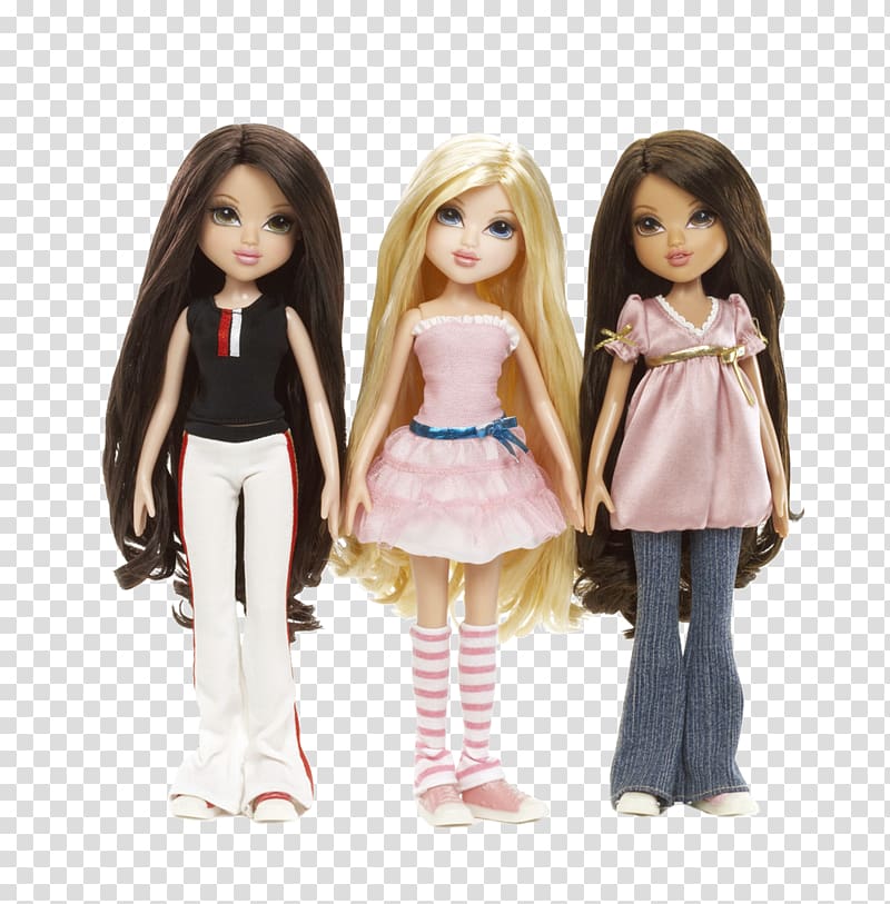 Momoko Doll Moxie Girlz Barbie Bratz, Three dolls transparent background PNG clipart