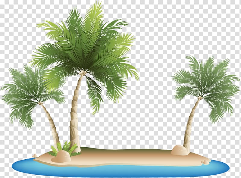 palm trees , Palm Islands Tropical Islands Resort , Cartoon Island Sea transparent background PNG clipart