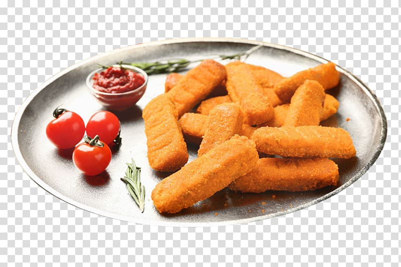Chicken nugget Fried chicken French fries, Chicken nuggets on an iron plate transparent background PNG clipart