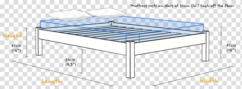 Bed frame Mattress Line Angle, Bed Size transparent background PNG clipart