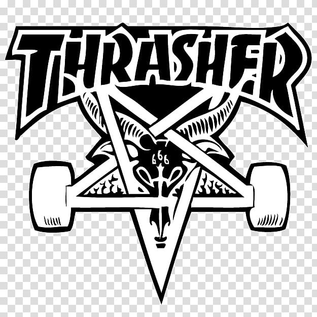 Thrasher logo, Thrasher Skateboarding Hoodie Sticker, skateboard transparent background PNG clipart