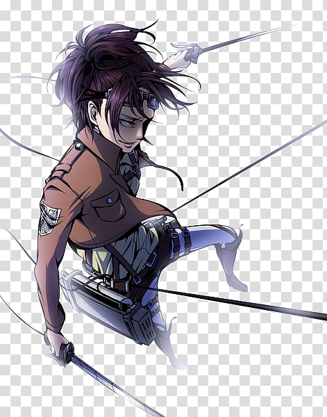 Hange Zoe Mikasa Ackerman Attack on Titan Levi A.O.T.: Wings of Freedom, manga transparent background PNG clipart