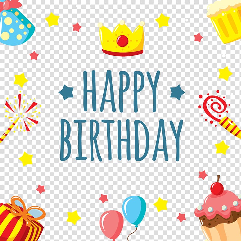 happy birthday illustration, Happy Birthday to You Greeting card Brother Wish, Cute and fun birthday background transparent background PNG clipart