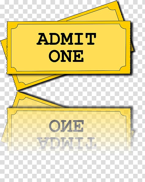 Film Cinema Event Tickets movie theater, admit one transparent background PNG clipart