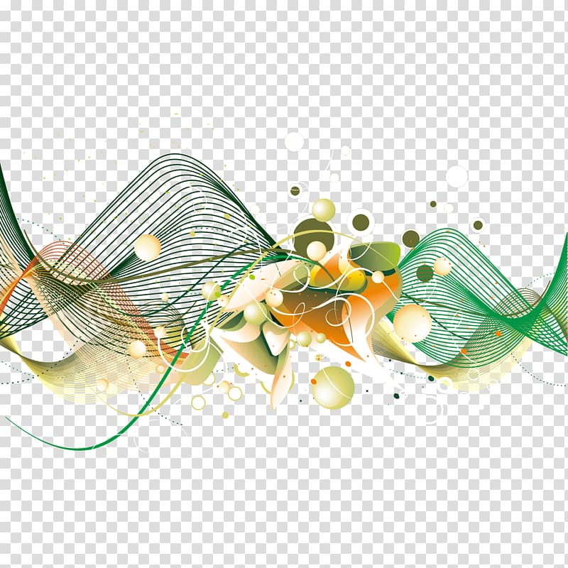 multicolored flowers and wavelength illustration, Euclidean Vexel, Curve and wave pattern transparent background PNG clipart