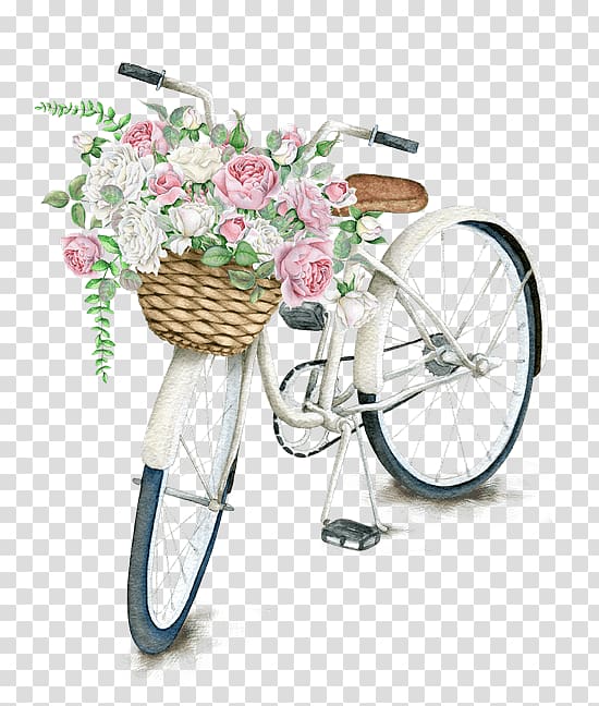 Bicycle Portable Network Graphics Flower Basket, Bicycle transparent background PNG clipart