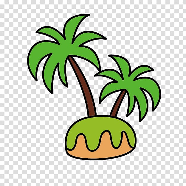 Ilha do Coqueiro Coconut Island , Cartoon palm island transparent background PNG clipart