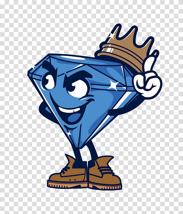 Diamond Cartoon Illustration, King Diamond transparent background PNG clipart