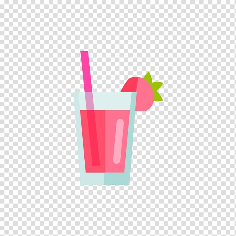 Strawberry juice Milkshake Non-alcoholic drink Drinking straw, Red strawberry juice transparent background PNG clipart