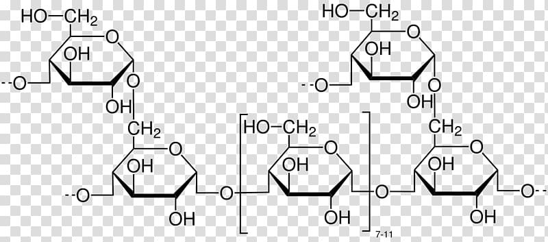 Glycogen Chemical structure Molecule Polysaccharide, others transparent background PNG clipart