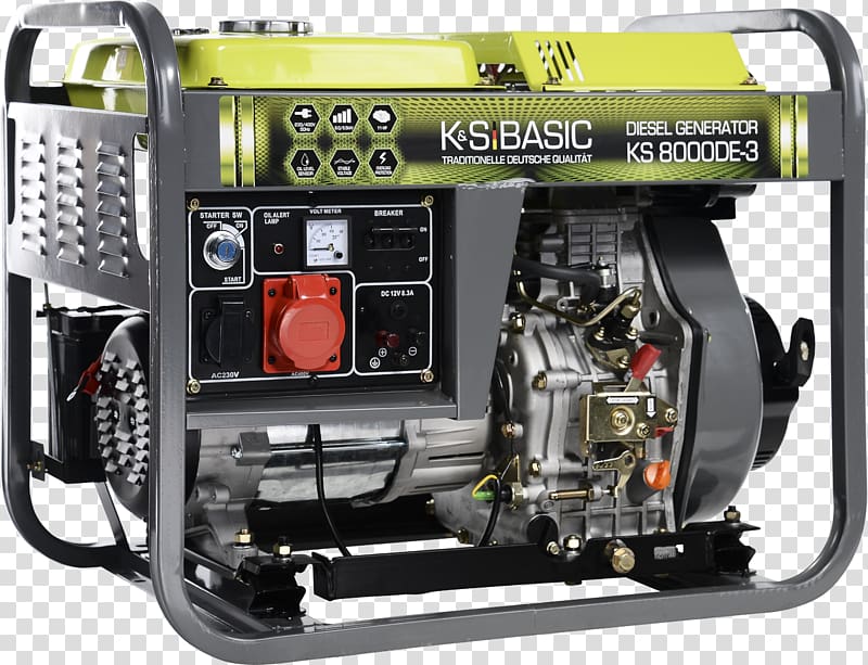 Electric generator Diesel generator Engine-generator Electric motor Electricity, engine transparent background PNG clipart