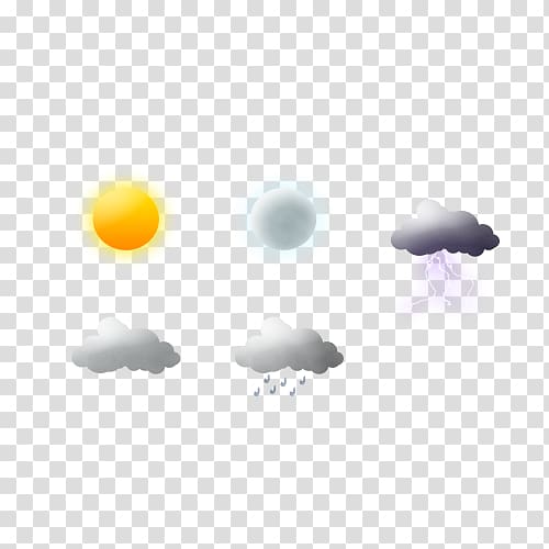 Weather Rain Cloud Euclidean , Five kinds of weather Free buckle material transparent background PNG clipart
